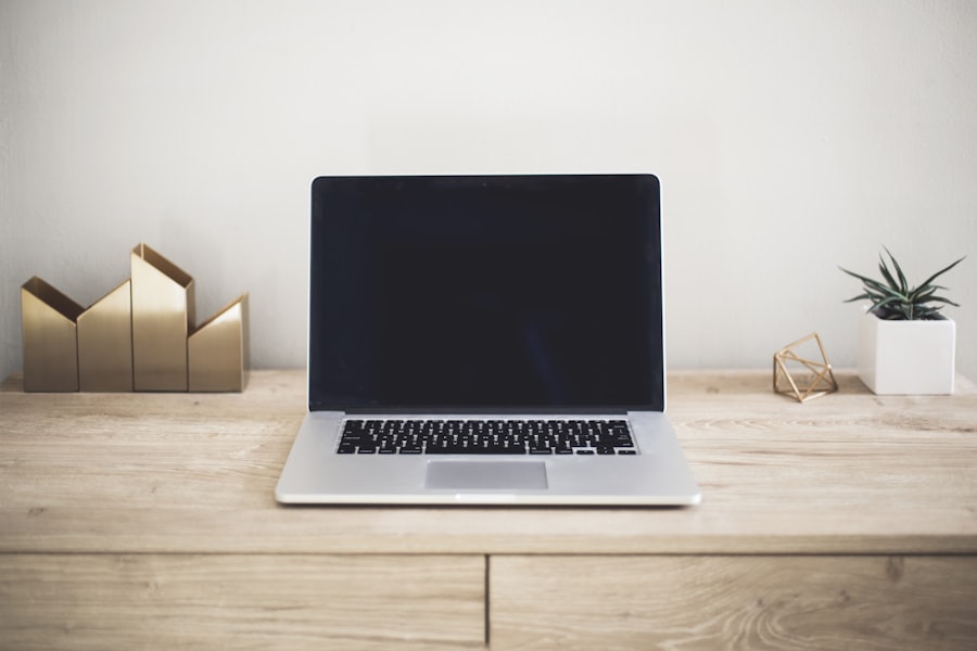 Laptop on a clean desk