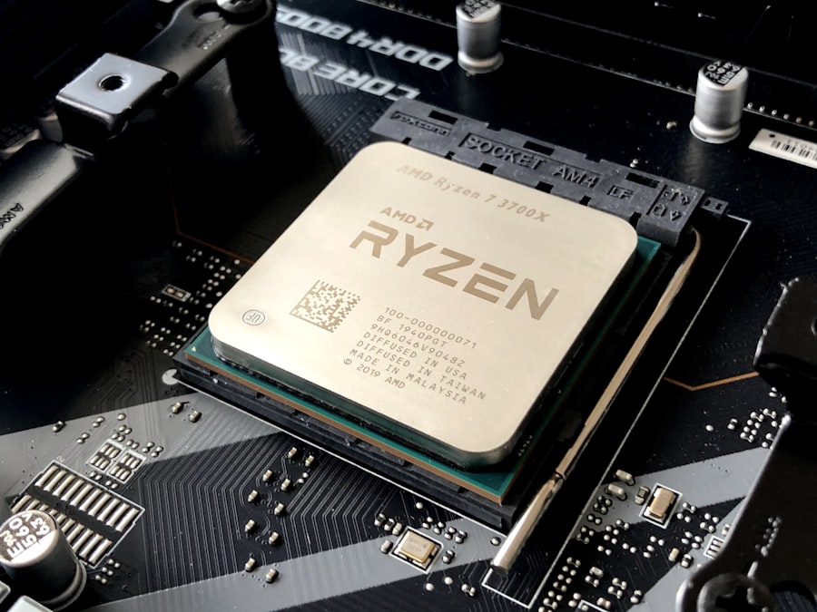 AMD Ryzen processor on a motherboard